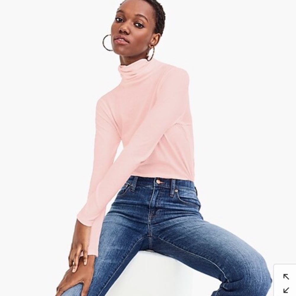 J.Crew light pink tissue turtleneck